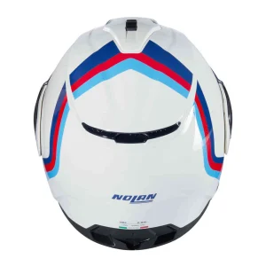 Nolan N100-6 Assoluto N-Com Helmet White/Blue/Red, Motoee.com