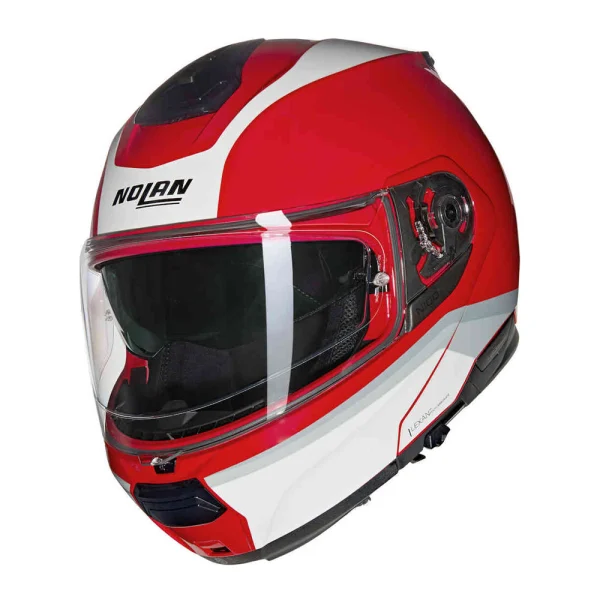 Nolan N100-6 Incognito N-Com Helmet Silver/Red/White