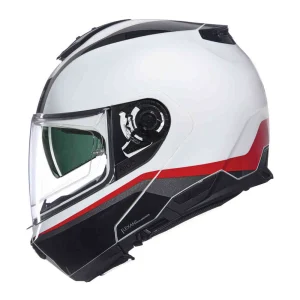 Nolan N100-6 Incognito N-Com Helmet White/Black/Red, Motoee.com