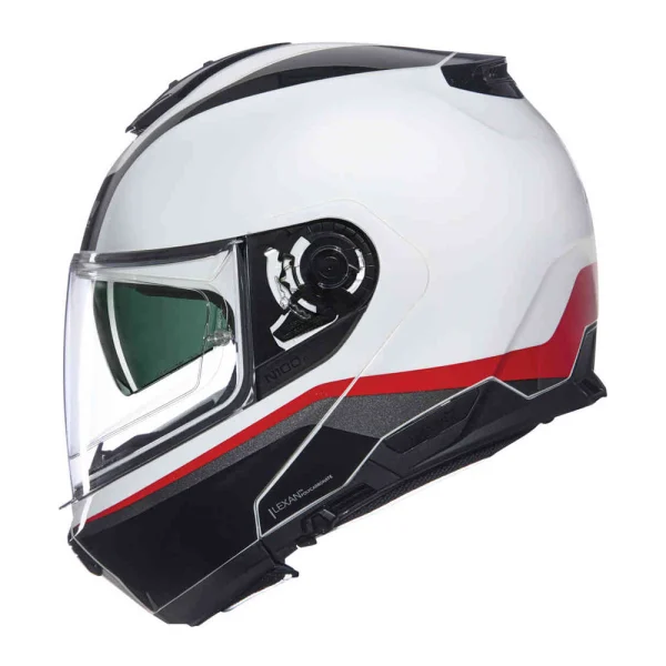 Nolan N100-6 Incognito N-Com kiiver valge/must/punane