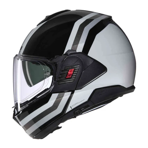 Nolan N120-1 Lineo N-Com Helmet Black/White/Silver
