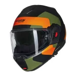 Nolan N120-1 Omocromo N-Com Helmet Black/Green/Orange