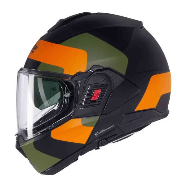 Nolan N120-1 Omocromo N-Com Helmet Black/Green/Orange