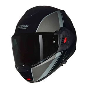 Nolan N120-1 Verniciatura Speciale N-Com Helmet Black/Grey/Silver, Motoee.com