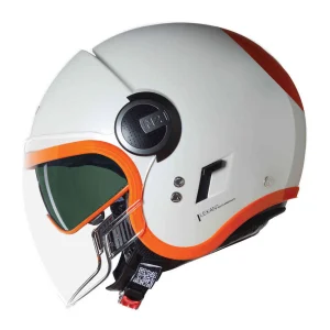 Nolan N21 Visor 06 Ocio Helmet Pearl/Orange, Motoee.com