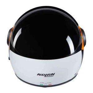 Nolan N21 Visor 06 Onirico Helmet Black/White/Orange, Motoee.com