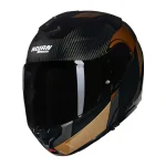 Nolan X-1005 Ultra Carbon Sportivo N-Com Helmet Black/Ochre