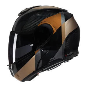 Nolan X-1005 Ultra Carbon Sportivo N-Com Helmet Black/Ochre, Motoee.com