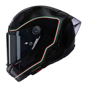 Nolan X-804 RS Ultra Carbon Asso Di Picche Helmet Black/White/Red/Green, Motoee.com