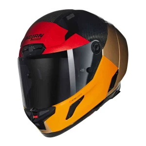 Nolan X-804 RS Ultra Carbon Blocco Helmet Orange/Sand/Red