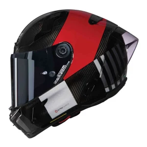 Nolan X-804 RS Ultra Carbon Combo Gara Helmet Black/Red, Motoee.com