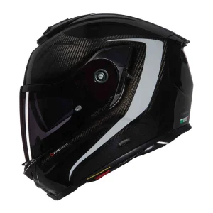 Nolan X-903 Ultra Carbon Intrigo N-Com Helmet Black/Grey, Motoee.com