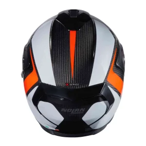 Nolan X-903 Ultra Carbon Intrigo N-Com Helmet Black/Grey/Orange, Motoee.com