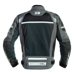 Richa Airstorm Waterproof Textile Jacket Dark Grey/Black, Motoee.com