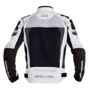 Richa Airstorm Waterproof Textile Jacket Light Grey/Black, Motoee.com