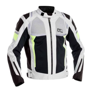 Richa Airstorm Waterproof Textile Jacket Light Grey/Black/Neon Yellow