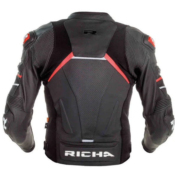 Richa Mugello 2 Perforated Leather Jacket Black/Red