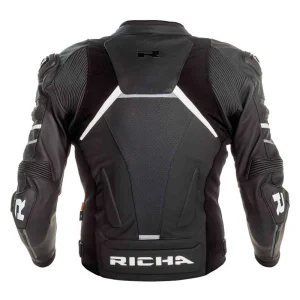 Richa Mugello 2 Perforated Leather Jacket Black/White, Motoee.com