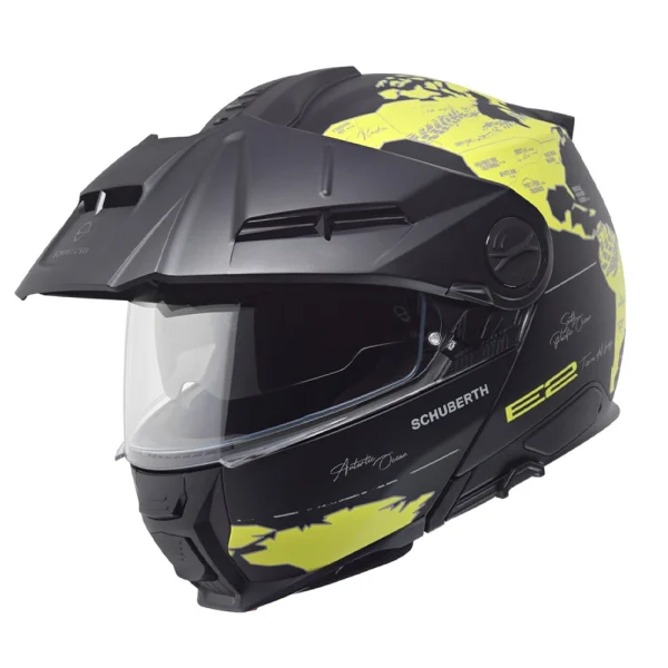 Schuberth E2 Atlas kiiver must/kollane
