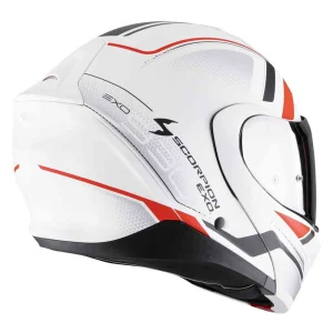 Scorpion EXO-930 Evo Ardens Helmet Matte White/Black/Red, Motoee.com