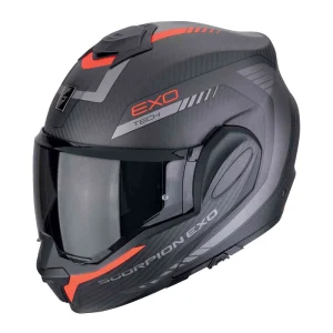 Scorpion EXO-Tech Evo Carbon Cosy Helmet Matte Black/Red