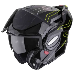 Scorpion EXO-Tech Evo Conquer Helmet Black/Yellow, Motoee.com