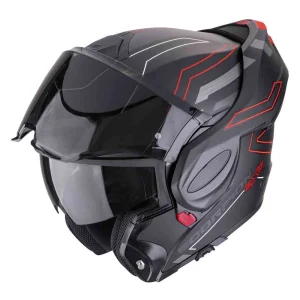 Scorpion EXO-Tech Evo Conquer Helmet Matte Black/Red, Motoee.com