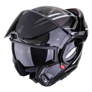 Scorpion EXO-Tech Evo Furio Helmet Black/Purple/Silver, Motoee.com