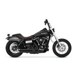 Vance & Hines 2-1/2" Big Shots Staggered Matte Black 06-17 Dyna