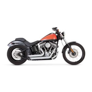 Vance & Hines 2-1/2" ShortShots Staggered Exhaust Chrome 12-17 Softail, Motoee.com