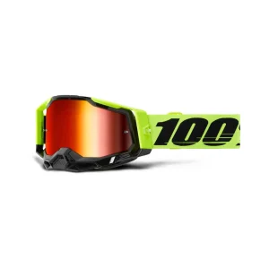 100% Racecraft II Essential MX Goggles Black/Neon Yellow