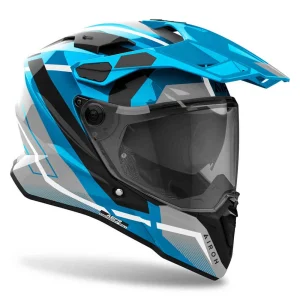 Airoh Commander 2 Mavick MX Helmet Black/Grey/Blue, Motoee.com