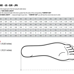 Alpinestars Boots & Shoes Size Chart, Motoee.com