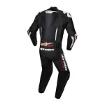 Alpinestars GP-R7 1-Piece Leather Suit Black/White/Neon Red