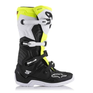 Alpinestars Tech 5 MX Boots Black/White/Yellow, Motoee.com