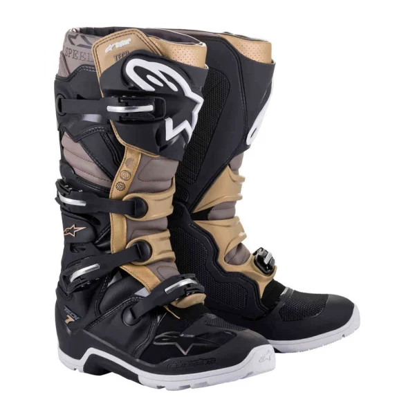 Alpinestars Tech 7 Enduro Drystar кроссовые мотоботы черные/золотые