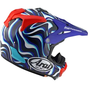 Arai MX-V EVO Stream MX Helmet Black/White/Blue/Red, Motoee.com