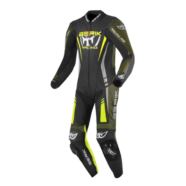 Berik Absolute GP 1-Piece Leather Suit Black/Fluo/Green