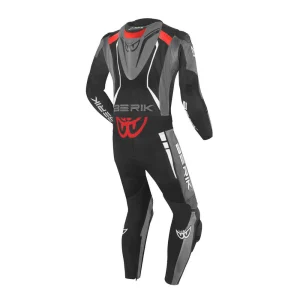 Berik Absolute GP 1-Piece Leather Suit Black/Grey/Red, Motoee.com