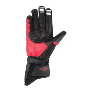 Bering Snap Gloves Black/Red/White, Motoee.com