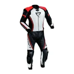 DIFI Suzuka 2-Piece Leather Suit Black/White/Red