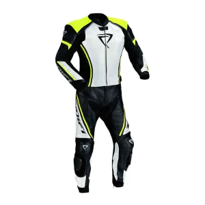 DIFI Suzuka 2-Piece Leather Suit Black/White/Yellow