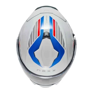 Nexx X.Lifetour Globe Helmet White/Blue, Motoee.com