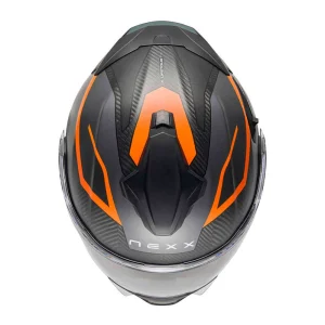 Nexx X.Lifetour Pro Mile Carbon Helmet Matte Grey/Orange, Motoee.com