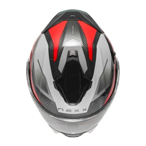 Nexx X.Lifetour Pro Mile Carbon Helmet White/Red, Motoee.com