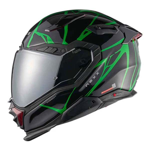 Nexx X.WST 3 B-Side Helmet Black/Green