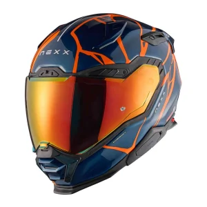 Nexx X.WST 3 B-Side Helmet Matte Dark Blue/Orange