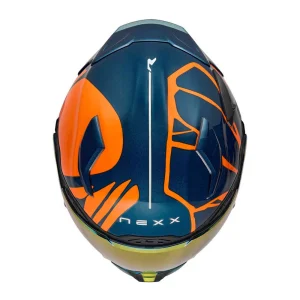 Nexx X.WST 3 B-Side Helmet Matte Dark Blue/Orange, Motoee.com