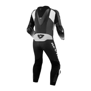 Revit Control 1-Piece Leather Suit Black/White, Motoee.com