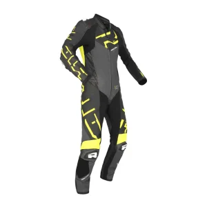 Richa Stradale GP One Piece Leather Suit Black/Grey/Yellow